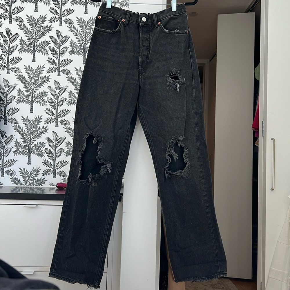 Black ripped jeans from Urban Outfitters